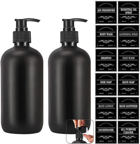 Lot De 2 Distributeurs De Savon 500 Ml Pour Gel Douche Savon Liquide