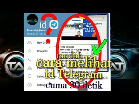 Cara Melihat Id Telegram Sendiri Dengan Mudah Youtube