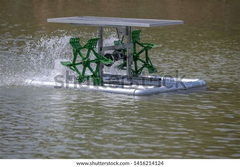 Water Hydraulic Turbine Water Treatment Circulation Stock Photo