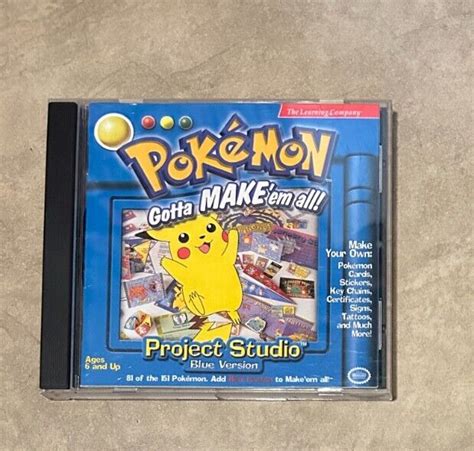 Used Pokemon Project Studio Blue Version Pc 1999 The Learning Company