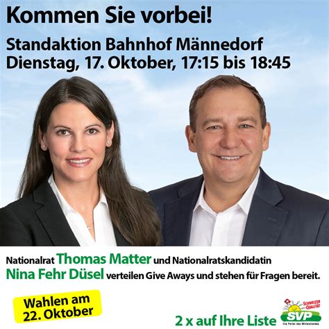 Standaktion Bahnhof M Nnedorf Thomas Matter