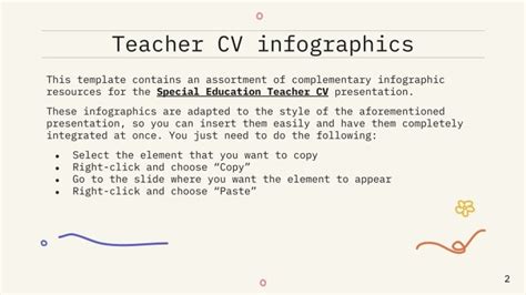 Special Education Teacher CV Infographics | Google Slides