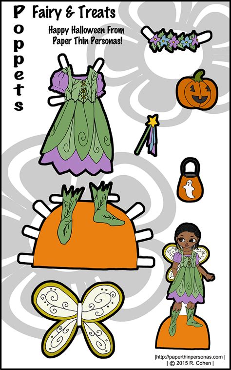 The coolest free printable Halloween paper dolls to keep the kids busy