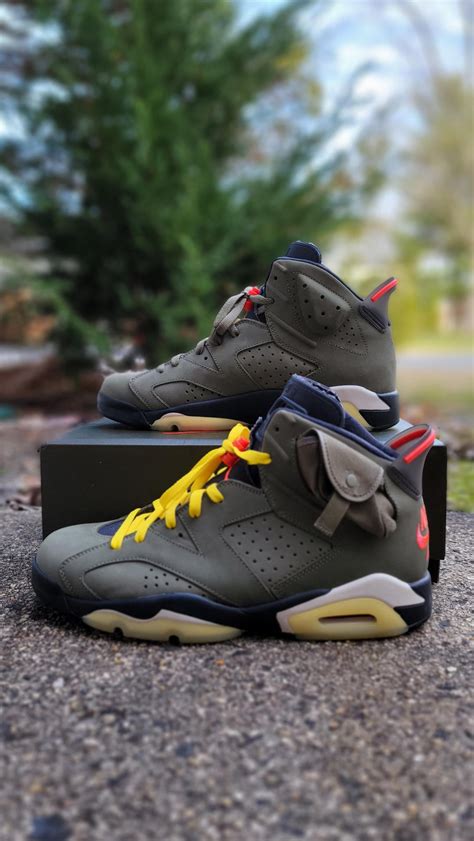 Travis Scott Jordan 6 Olive From Az Rita Rflexicas