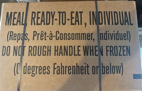 MRE U S Military Meals Case B Menu 13 24 MRE Ready To Eat Meals EBay