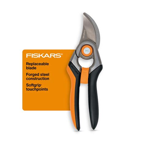 Fiskars Bypass Pruning Shears 1 Inch Cut Capacity Softgrip Pruner Forged Steel