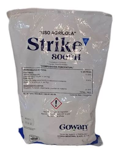 1kg Strike 800 Ph Clorotalonil Cymoxanil Fungicida Meses sin interés