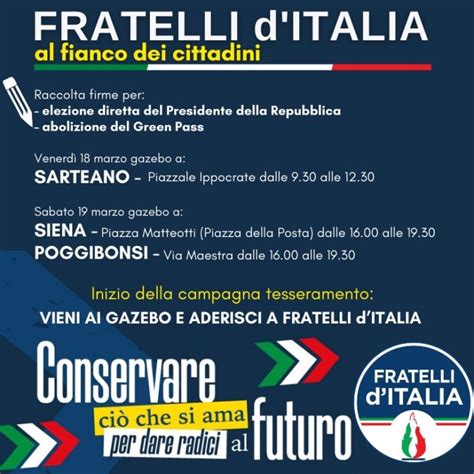 Fdi Raccoglie Firme Per Il Presidenzialismo Il Cittadino Online