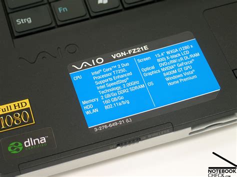 Sony Vaio VGN FZ Serie Notebookcheck Org