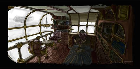 Steam airship interior by Voskresenski on DeviantArt