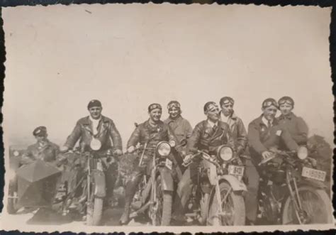 GERMAN PHOTO WW2 WWII ARCHIVE WEHRMACHT En Civil MOTOS EUR 11 99