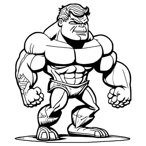 Hulk Coloring Page · Creative Fabrica