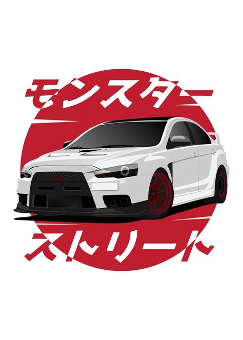 Lancer Evolution X Poster Picture Metal Print Paint By Ahmad Nur