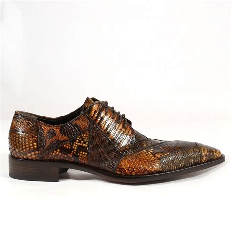 Jo Ghost Italian Mens Shoes Acapulco Roccia Tejus Brown Python Lizard