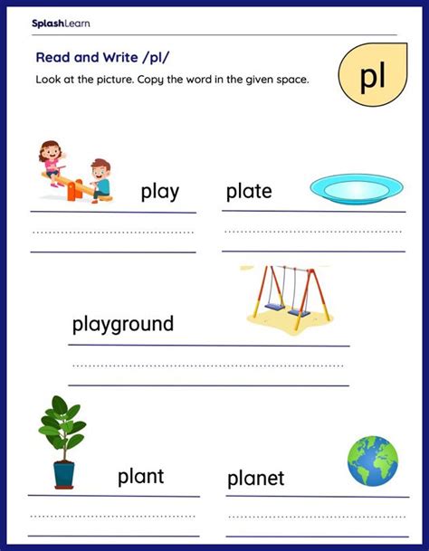 PL Blend Worksheets for Kids Online - SplashLearn