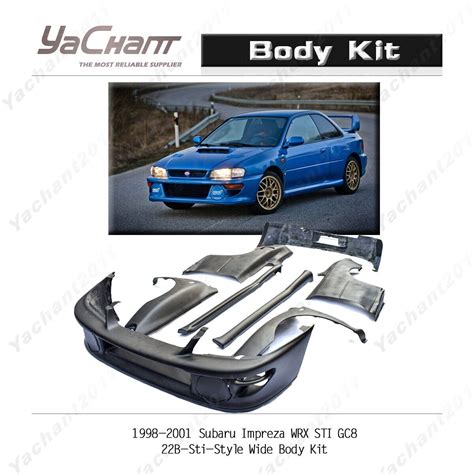 Frp 22b Sti Style Wide Body Kit For 98 01 Subaru Impreza Wrx Sti Gc8