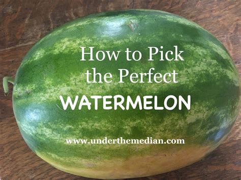 How To Pick The Perfect Watermelon Under The Median