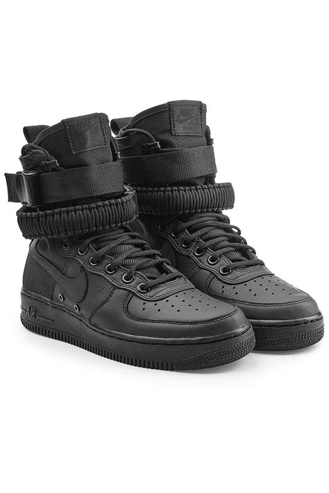 Lyst Nike Sf Air Force 1 High Top Sneakers With Leather In Black For Men