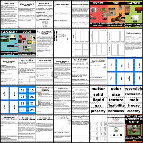 Structure And Properties Of Matter Ngss 2nd Grade 2 Ps 1 Properties Of Matter Second Grade