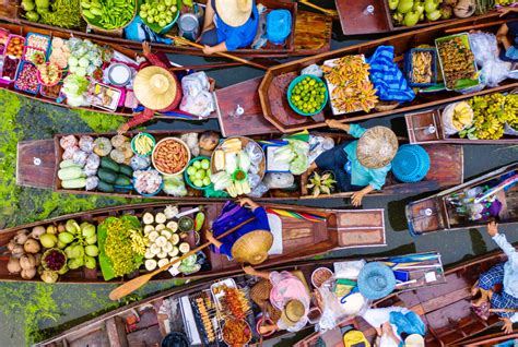 Damnoen Saduak Floating Market, Thailand jigsaw puzzle in Fruits ...