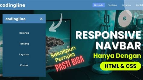 Belajar Membuat Responsive Navbar Dengan Html Dan Css Untuk Pemula