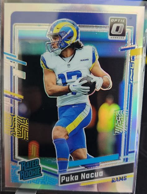 Donruss Optic Puka Nacua Silver Holo Prizm Rated Rookie Rams