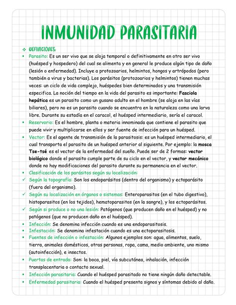 Solution Inmunidad Parasitaria Studypool