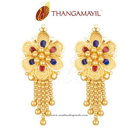 Big Gold Earrings Design - South India Jewels