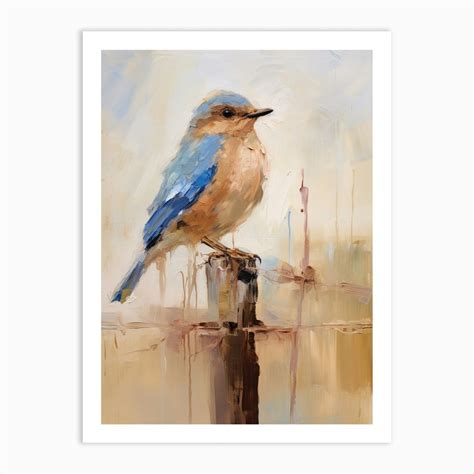 Bird Painting Eastern Bluebird 4 Art Print By Feathered Muse Fy