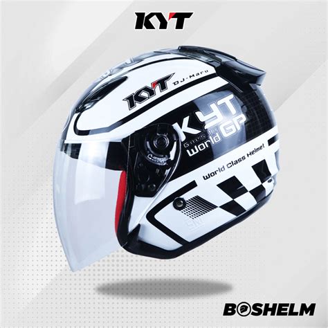 Jual BOSHELM Helm KYT DJ MARU MOTIF Helm Half Face SNI Shopee Indonesia