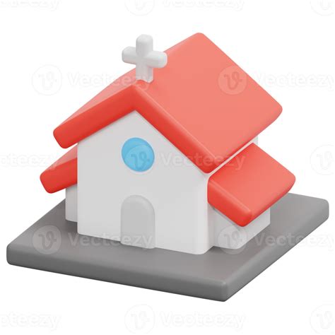 Church 3d Render Icon Illustration 21617399 PNG