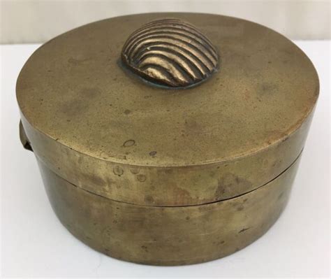 Vintage Brass Hinged Trinket Box Made In India Ebay