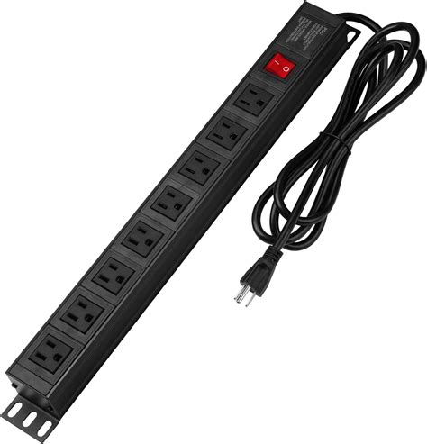 Amazon Outlet Metal Power Strip Heavy Duty Wide Spaced Power