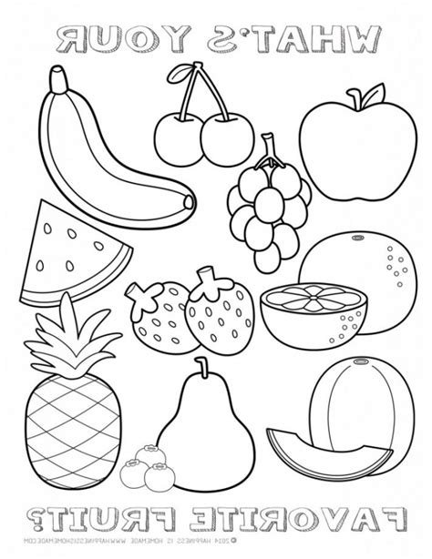 Amazing! Free Printable Fruit Coloring Worksheets, Fruit Coloring Pages