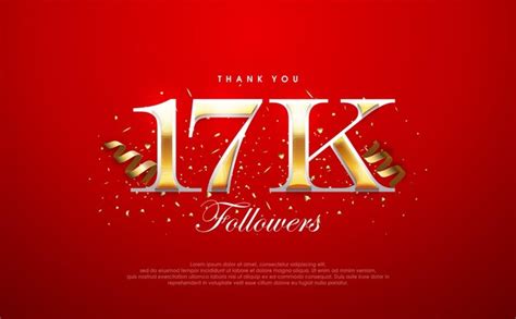 Danke Follower 17k Danke Für Follower Premium Vektor