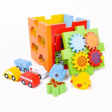 Cubo multifuncional Montessori Juguetes para estimulación temprana