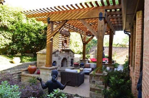 40 Best Patio Designs with Pergola and Fireplace - Covered Outdoor ... 