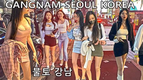 4K 토요일 밤에 강남 클럽 거리 토요일 밤에 환상적인 강남 클럽 거리를 함께 걸어요 GANGNAM SEOUL