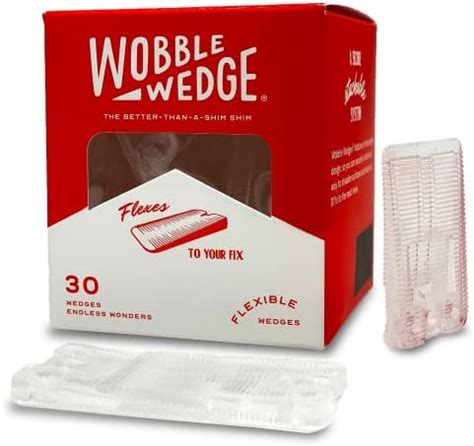 Wobble Wedges Flexible Plastic Shims, 30 Pack - Multi-Purpose Shim ...