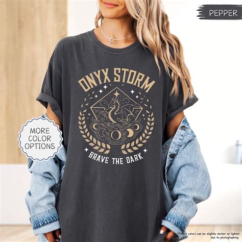 Comfort Colors Onyx Storm Brave The Dark Shirt Fourth Wing Series