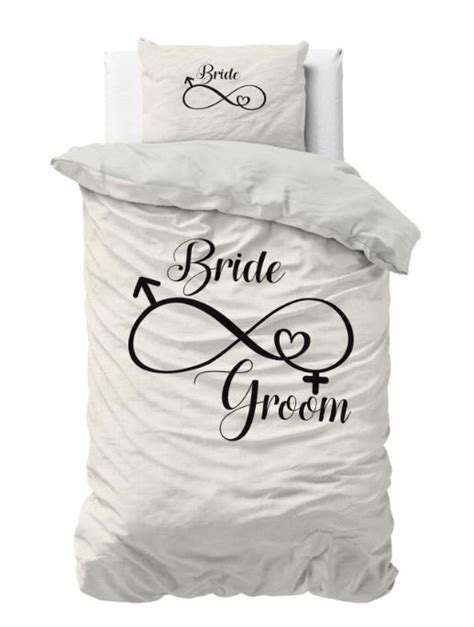 Sleeptime Dekbedovertrek Bride Groom Blended Katoen