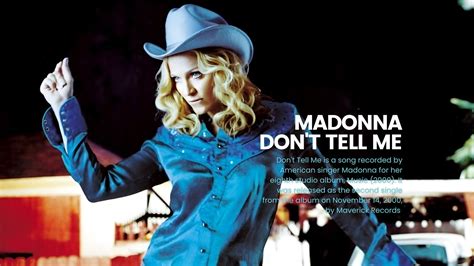 Madonna Don T Tell Me Wclassicradio