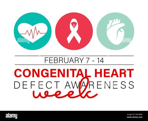 Congenital Heart Defect Awareness Week Observed Every Year In Month Of February Vector Health