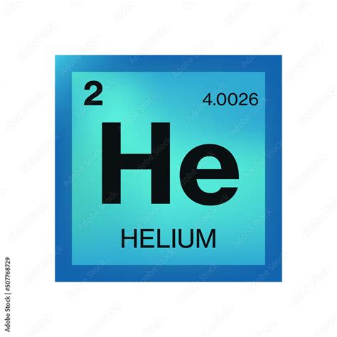 Helium element from the periodic table Stock Vector | Adobe Stock