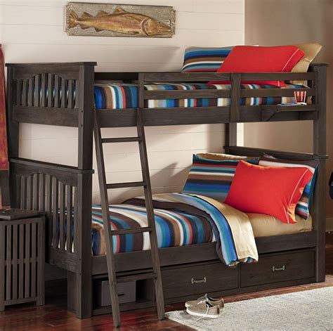 Highlands Harper Espresso Full Over Full Bunk Bed With Two Storage