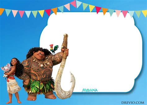 Free Moana Birthday Invitation Template | Download Hundreds FREE ...