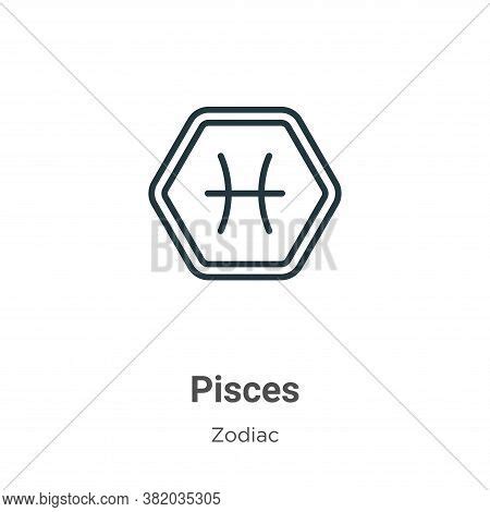 Pisces Icon Isolated Vector Photo Free Trial Bigstock