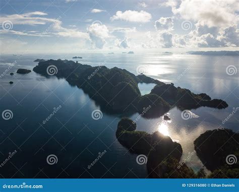 Bird`s Eye View Of Remote Islands In Raja Ampat Stock Photo Image Of