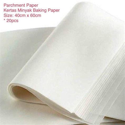 Parchment Paper 20pcs Kertas Minyak Baking Paper Tools 40cm X 60cm