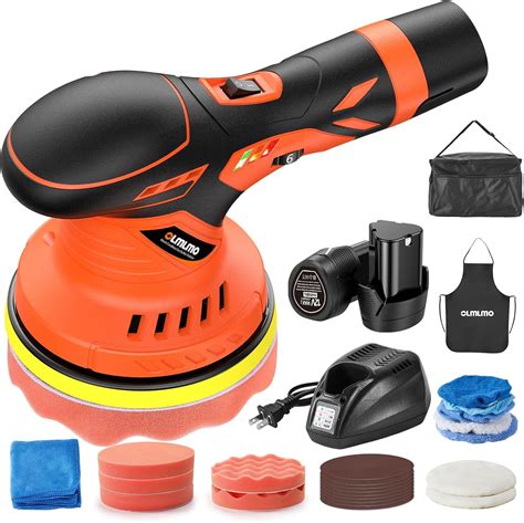 Cordless Car Buffer Polisher With 2pcs 12v Lithium Rechargeable Battery Cordless Polisher With